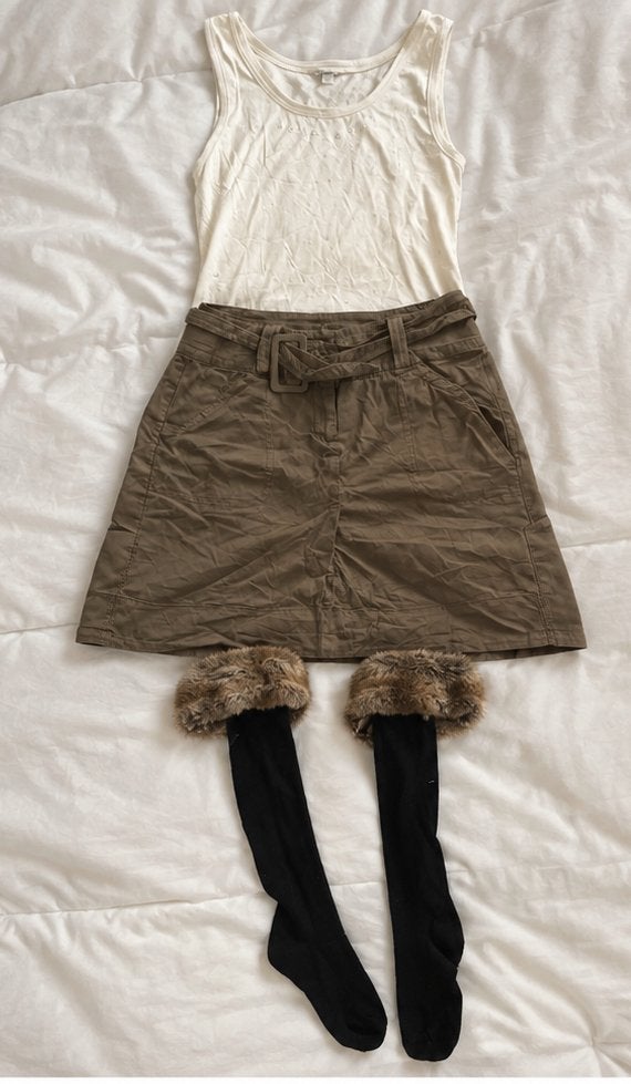 Fall outfit .top, rok & kniekousen, Ophalen, Zo goed als nieuw