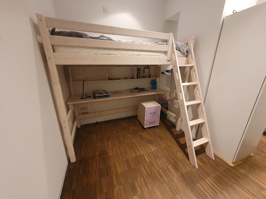 flexa hoogslaper met bureau, Ophalen, Gebruikt, Hoogslaper