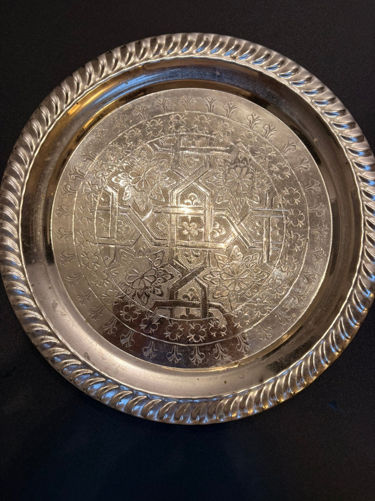 Marokkaanse zilveren schaal, Antiek en Kunst, Ophalen of Verzenden, Zilver
