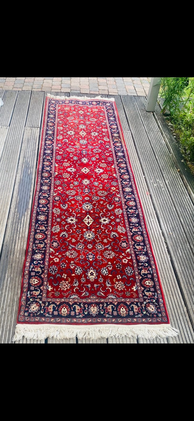 Te koop: Mooie Perzische loper / Oosters tapijt, Huis en Inrichting, Ophalen, Zo goed als nieuw, Blauw