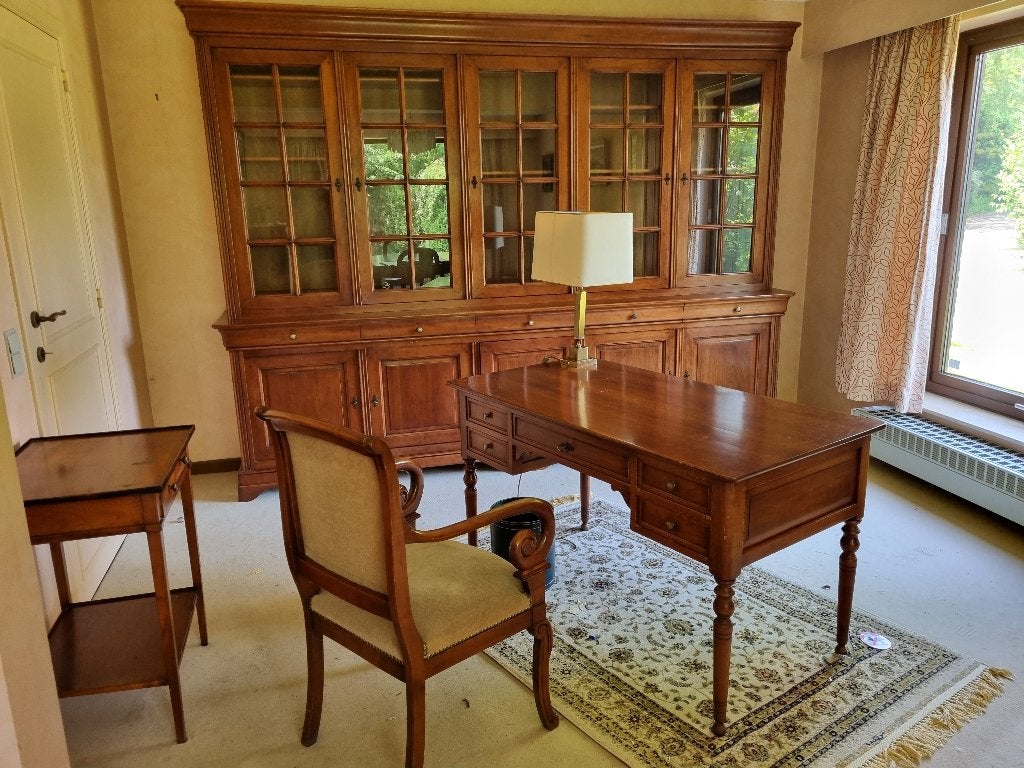 Louis-Philippe merisier eetkamer- en kantoorset, Ophalen, Zo goed als nieuw, Louis-Philippe, 6 tot 8 stoelen
