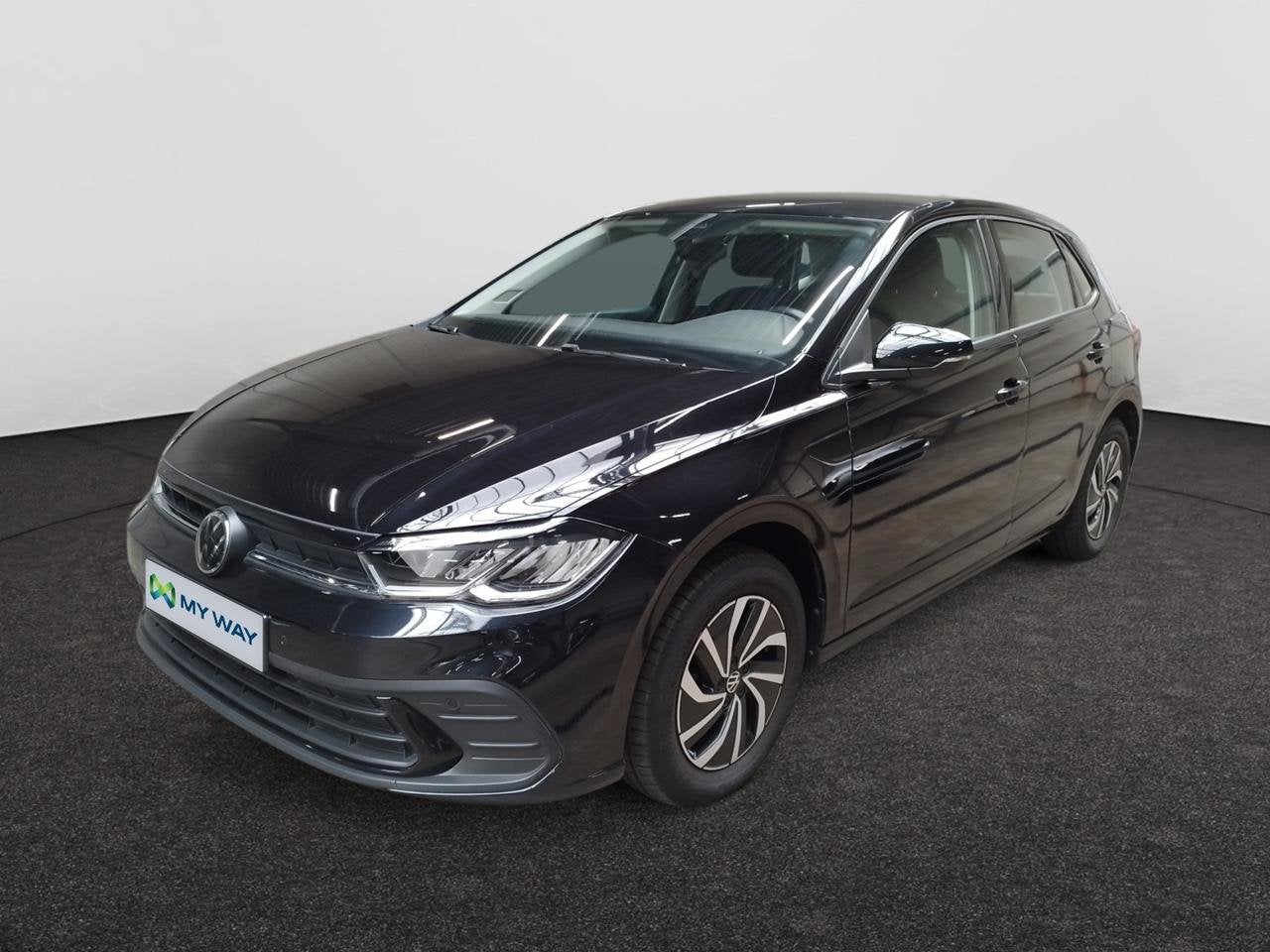 Volkswagen Polo 1.0 TSI Life Business OPF DSG, Auto's, Automaat, Geheel digitaal combi-instrument, Zwart, Stadsauto