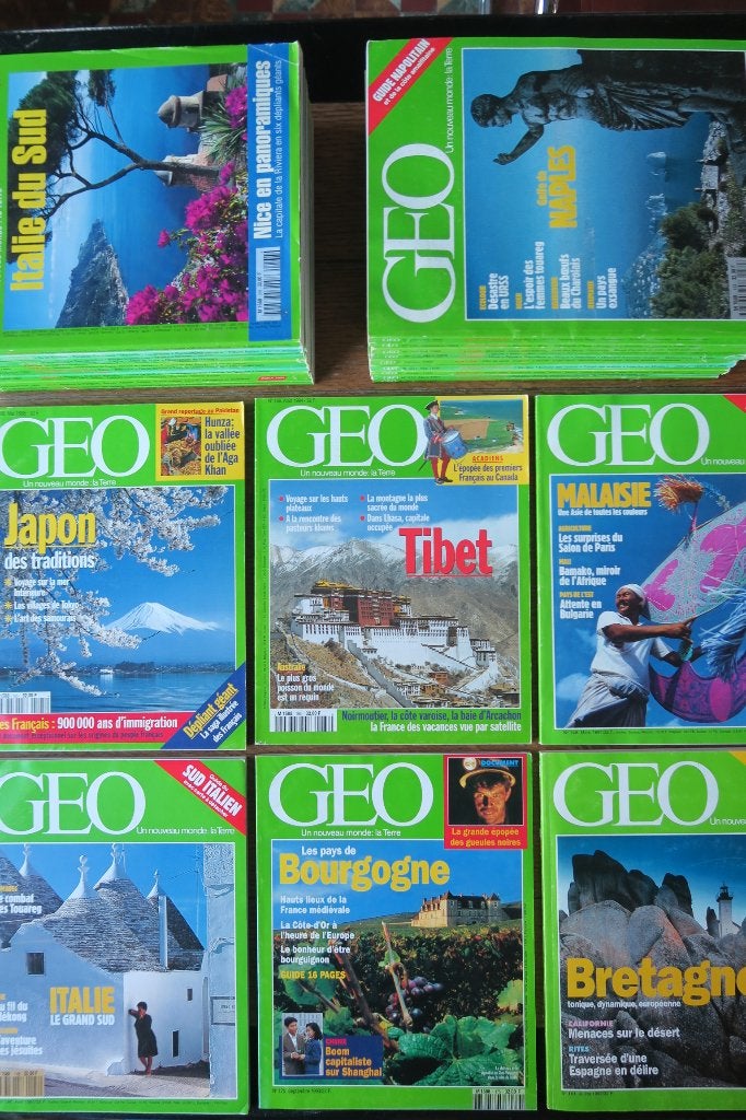 A donner : 30 exemplaires de la revue Géo, Livres, Enlèvement, Utilisé, Science et Nature