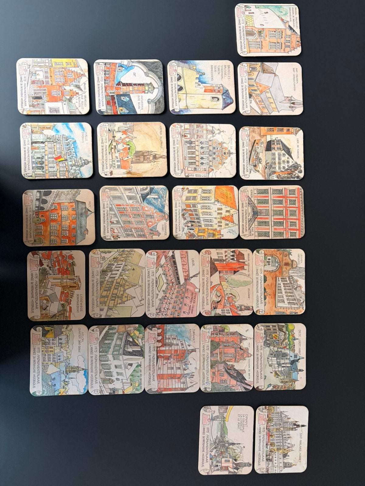 Bierkaartjes Stella Artois monumentenjaar 1975, Hobby & Loisirs créatifs, Jeux de cartes à collectionner | Magic the Gathering