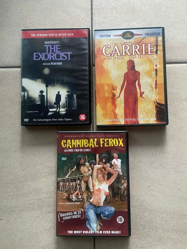 3 DVD's Horror, Vanaf 16 jaar, Ophalen of Verzenden, Zo goed als nieuw, Overige genres
