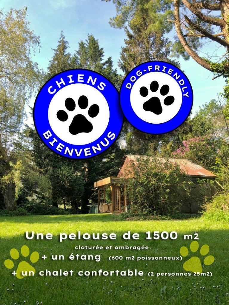 Vijver met chalet voor 2 personen gratis 22 augustus, Aan zee, Normandië, Picardie of Noord, Landelijk, 1 slaapkamer