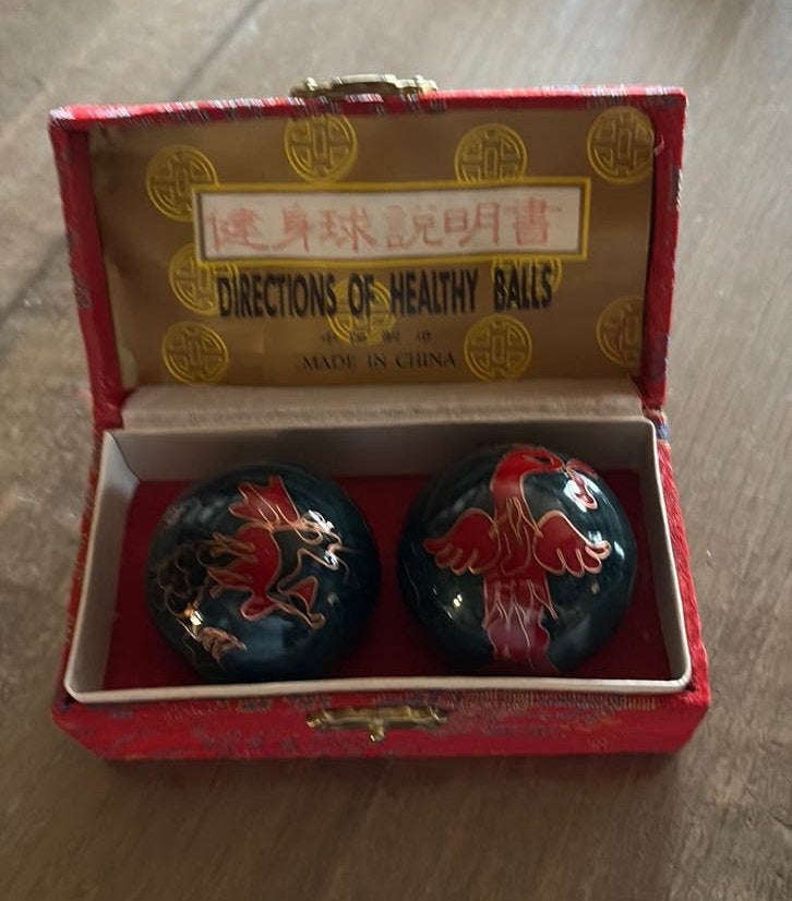 Vintage Chinese Baoding Klankkogels Ø 4,5 cm (Compleet), Verzamelen, Automaten | Overige, Ophalen of Verzenden, Zo goed als nieuw