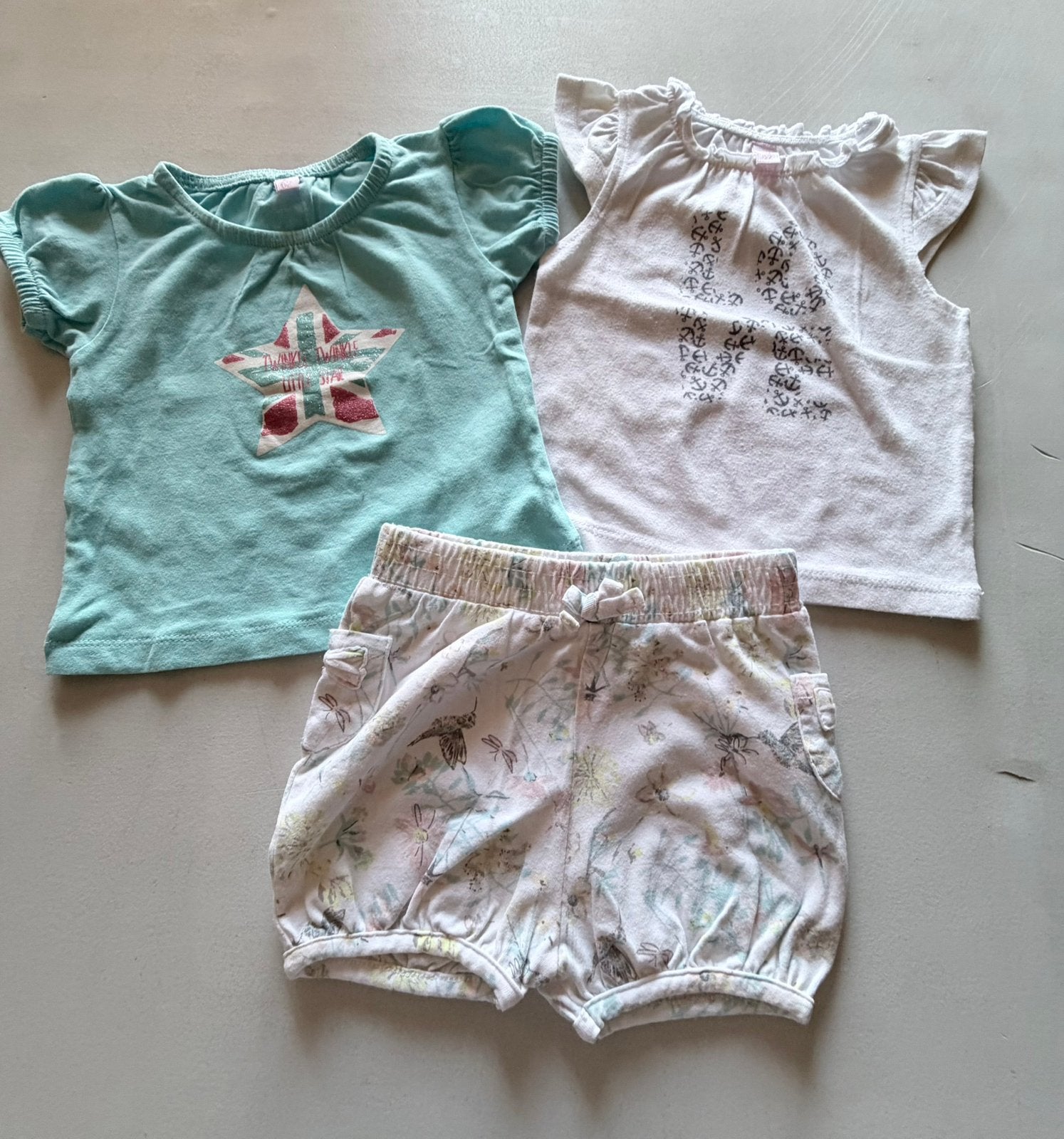 3 st baby meisjes kleding (62), Kinderen en Baby's, Babykleding | Maat 62, Ophalen, Zo goed als nieuw, Meisje