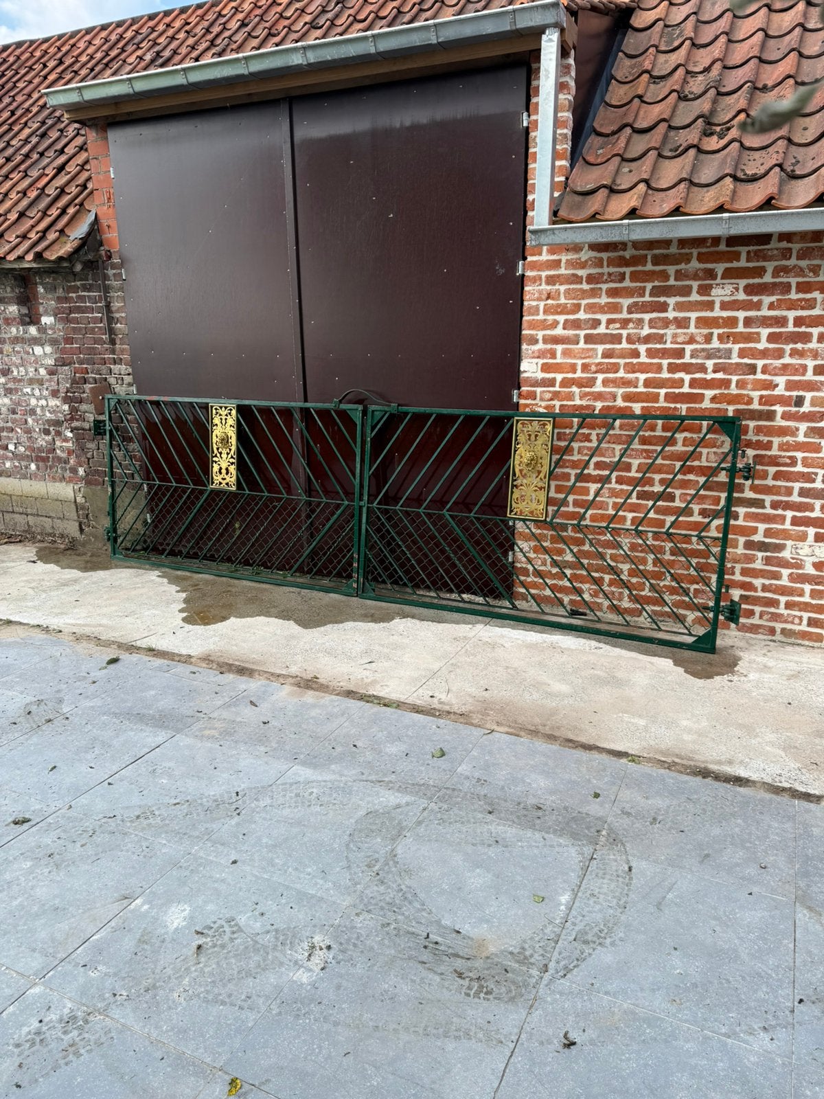 poort 220 lang 130Hoog, Tuin en Terras, Ophalen, Gebruikt, 100 tot 150 cm, IJzer
