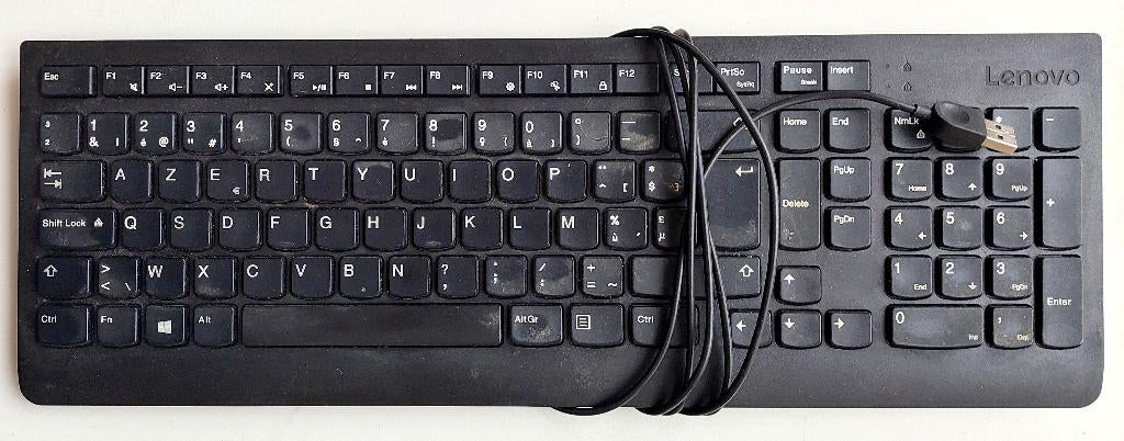 Clavier LENOVO EKB-536A azerty, Informatique & Logiciels, Enlèvement ou Envoi, Azerty, Utilisé, Filaire