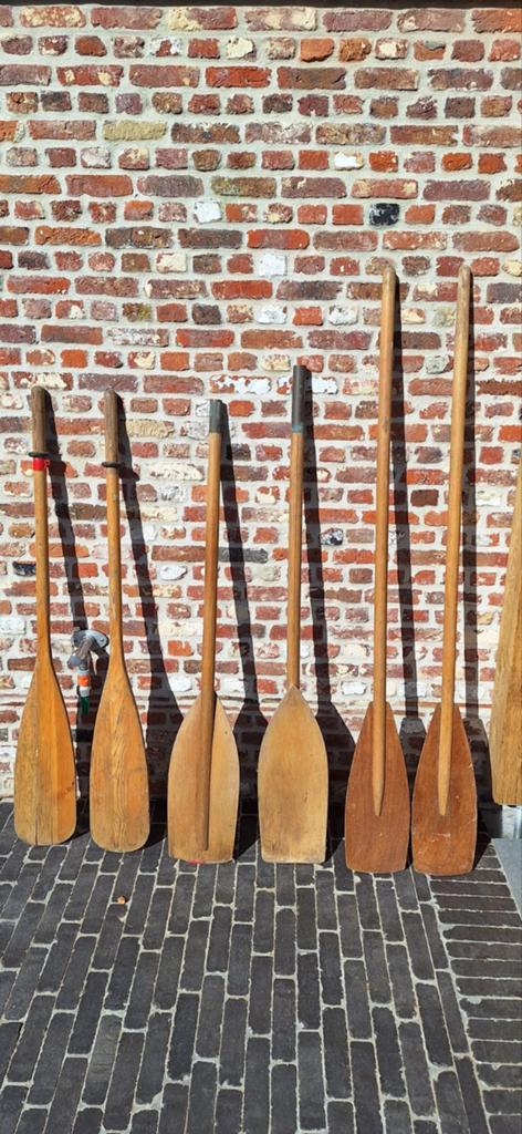 Oude peddels roeispanen 3 paar, Antiek en Kunst, Ophalen