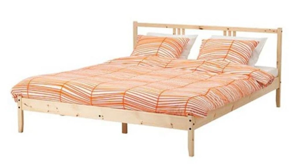 Fjellse tweepersoonsbed IKEA, Huis en Inrichting, Slaapkamer | Bedden, Ophalen, Gebruikt, 140 cm, Twijfelaar