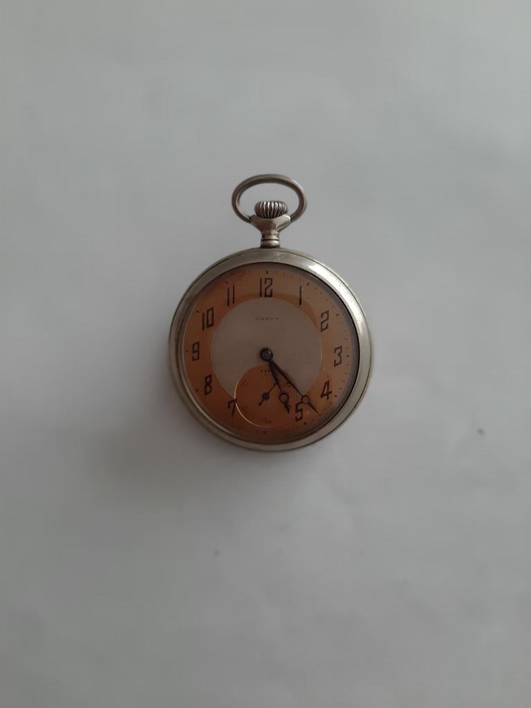 montre de poche vintage dans un boîtier en métal, Enlèvement, Montre de poche