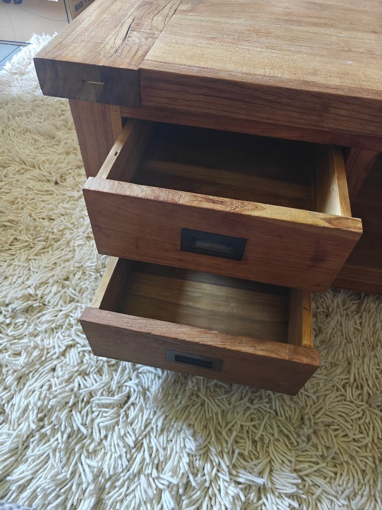 Salontafel Teak, Teck, 50 à 100 cm, Carré, Enlèvement
