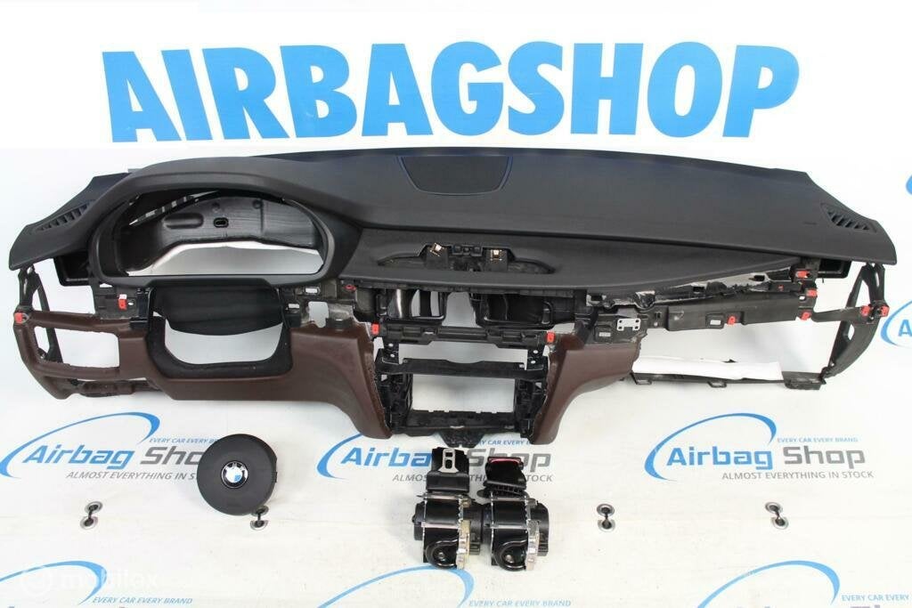 Airbag kit Tableau de bord M noir/brun BMW X6 F16 2014-2019, Enlèvement ou Envoi, Utilisé