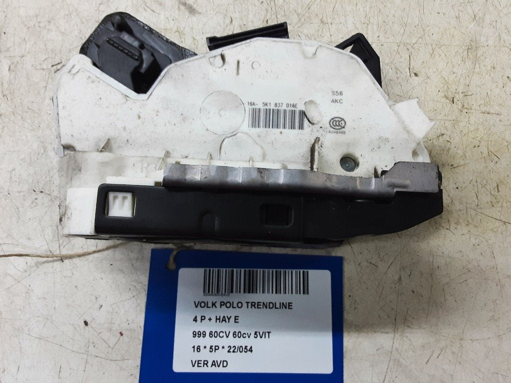 SERRURE DE PORTE AVANT DROITE Polo V (6R) (5K1837016E), Autos : Pièces & Accessoires, Volkswagen, Volkswagen AG, Utilisé, Kundenbetreuung@volkswagen.de