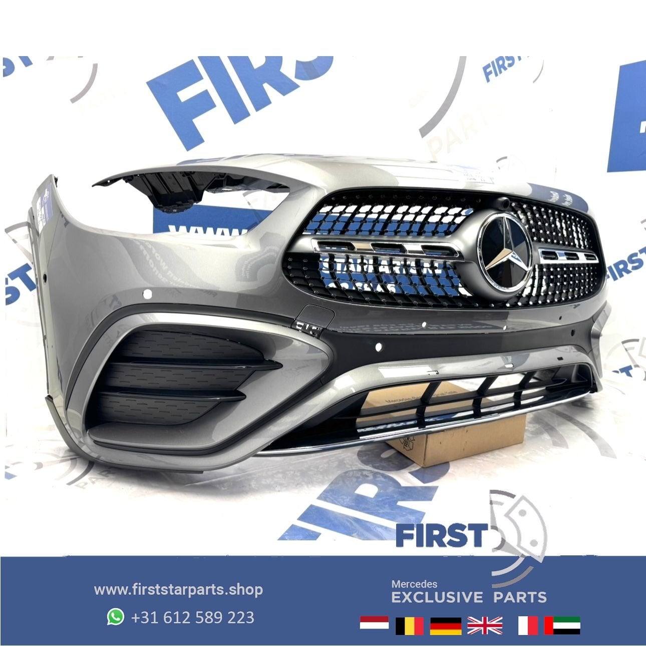 A2478804508 H247 FACELIFT GLA AMG VOORBUMPER COMPLEET +  GRI, Gebruikt, -, Voor, Ophalen of Verzenden