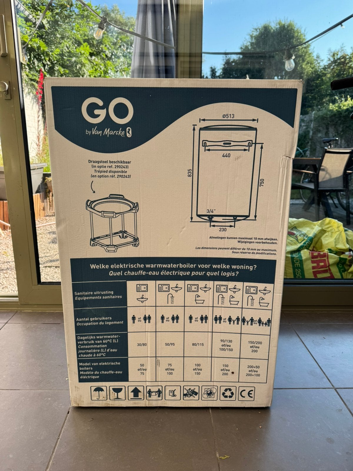 Elektrische boiler GO by Van Marcke, Doe-het-zelf en Bouw, Chauffageketels en Boilers, Ophalen, 100 liter of meer, Nieuw, Boiler