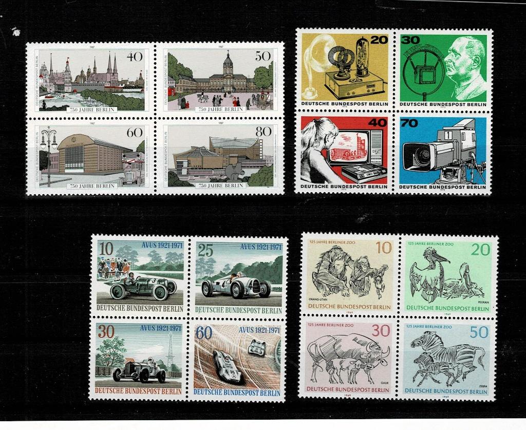 EUROPE DEUTSCHE BUNDESPOST BERLIN 4 X 4 TIMBRES NEUFS - SCAN, Enlèvement, Non oblitéré