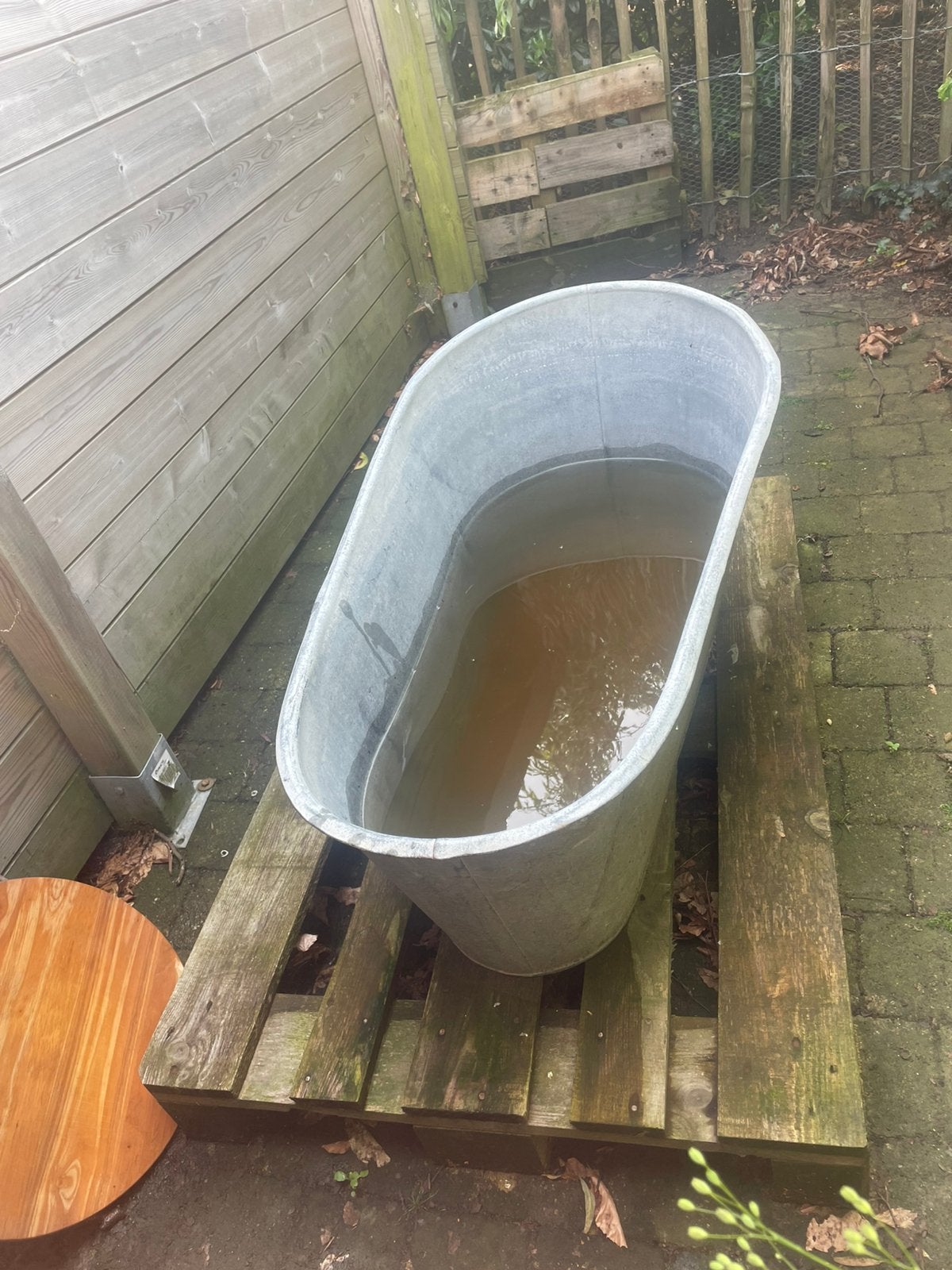 Zinken bad, Ophalen, Gebruikt