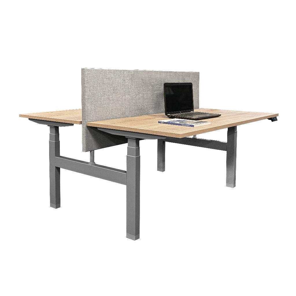 Elektrisch duo zit-sta bureau (aluminium), Ophalen