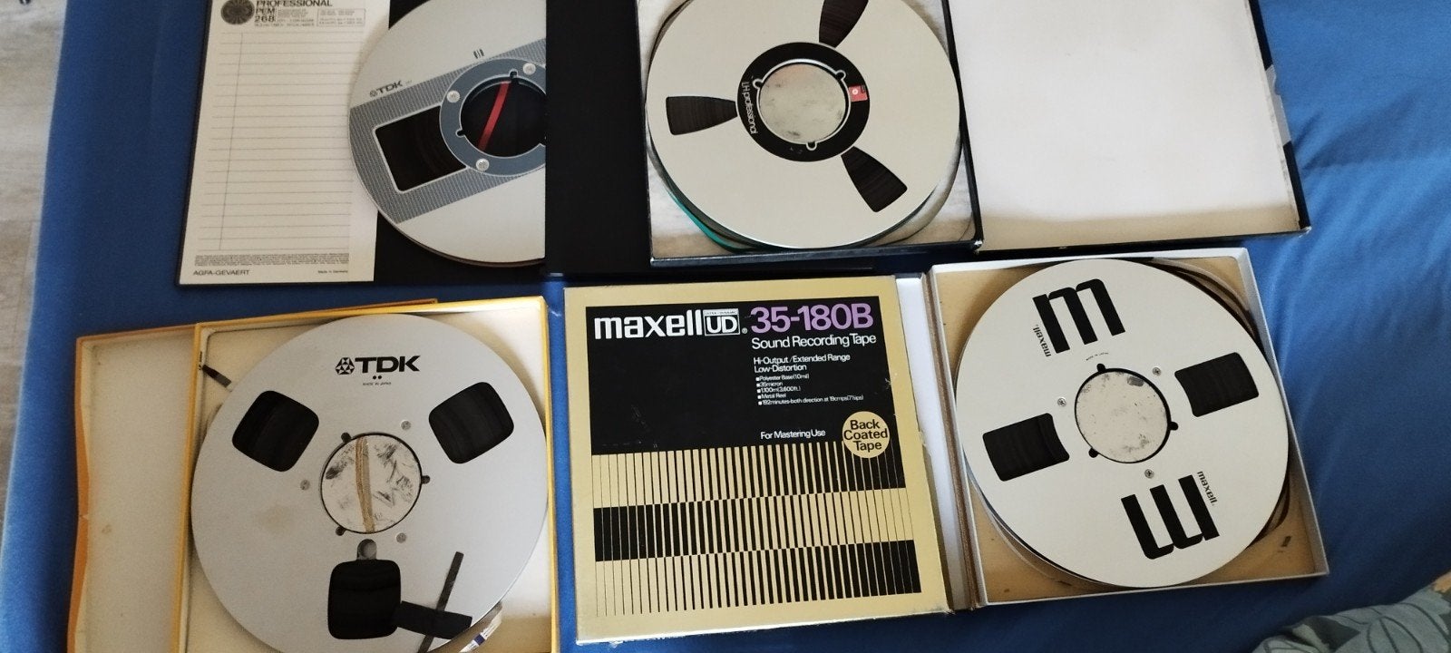 bandopnemer  aluminium reels 26,5cm, Audio, Tv en Foto, Bandrecorder, Ophalen, Met stofkap