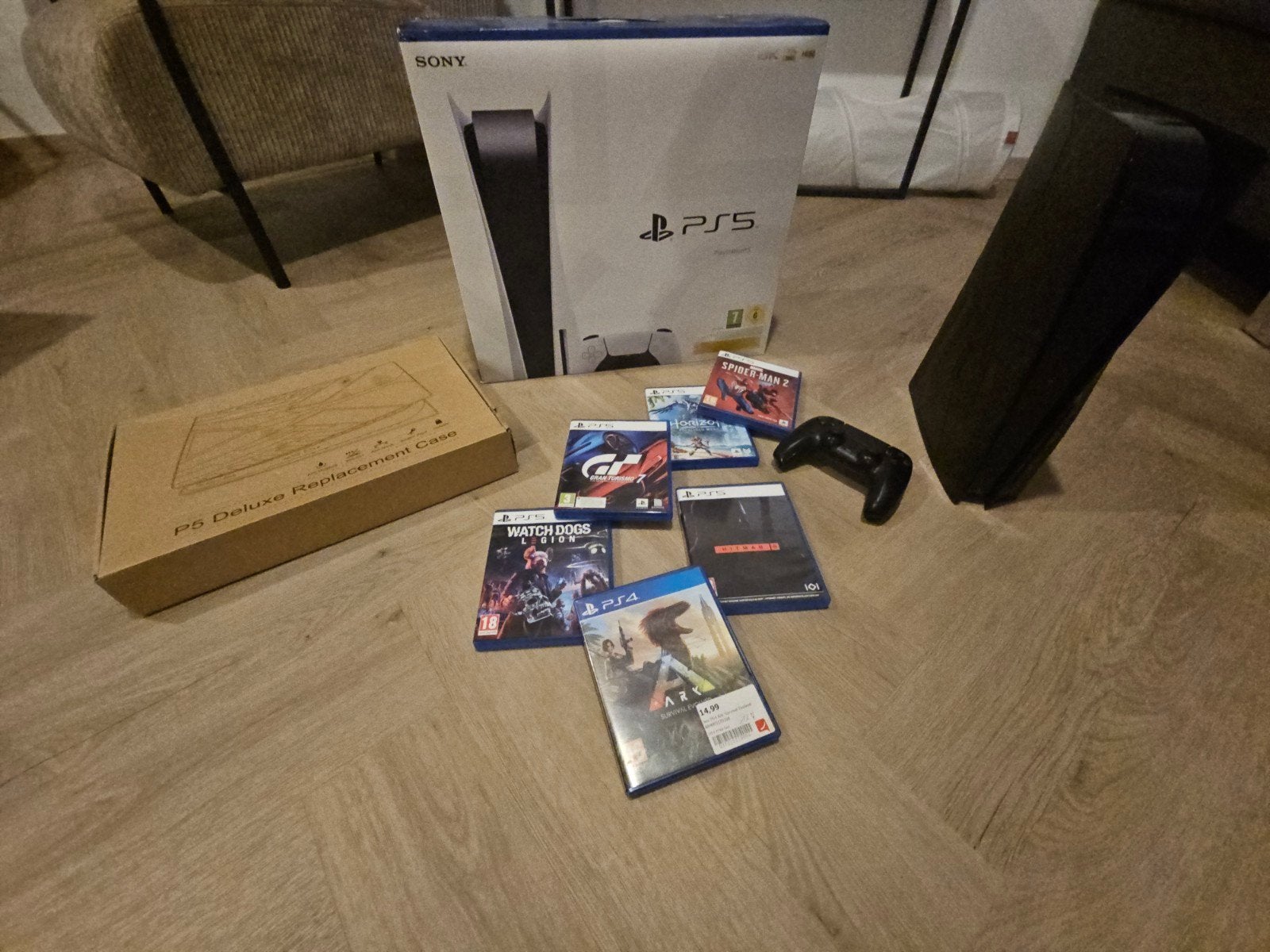 Playstation 5, Games en Spelcomputers, Ophalen, Met games, Zwart, Zo goed als nieuw