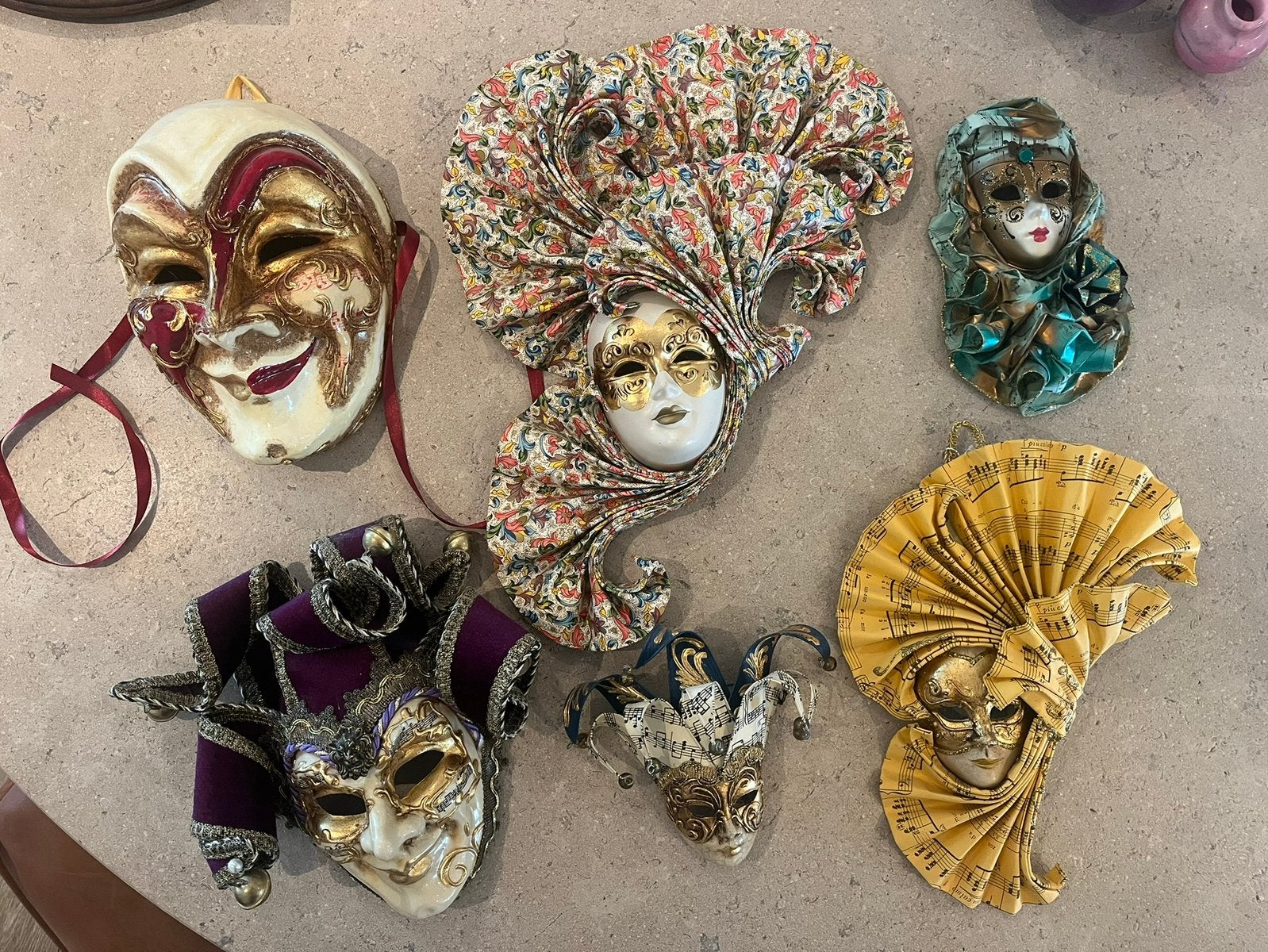 Lot authentieke Venetiaanse maskers, Antiek en Kunst, Ophalen