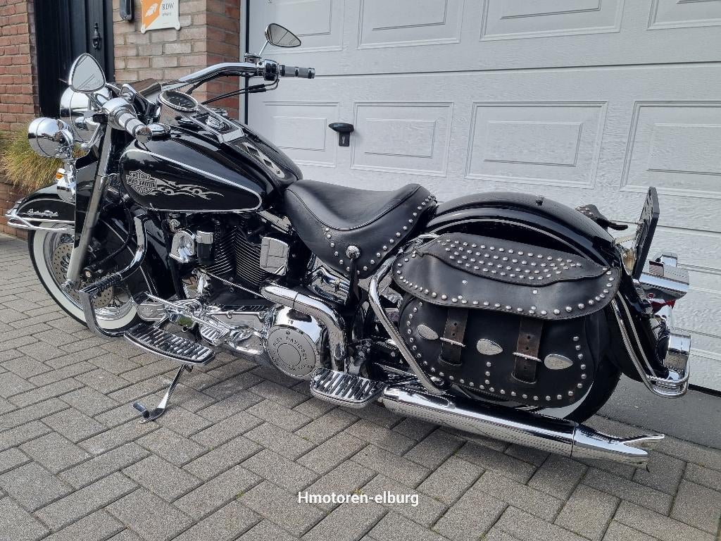 Heritage Softail - laatste Evo–BJ’1999 (veel mooie extra's ), Motoren, 2 cilinders, Sportuitlaat, Occasion, 1340 cc