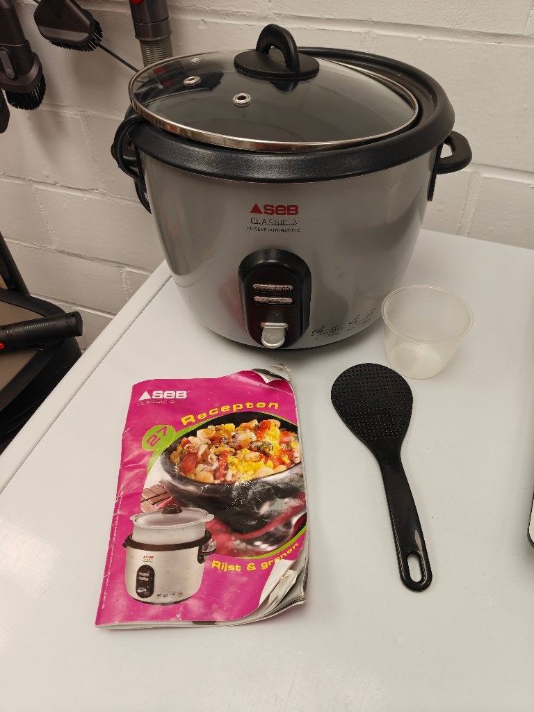 Rijstkoker, Ophalen of Verzenden, Vaatwasmachinebestendig, Zo goed als nieuw