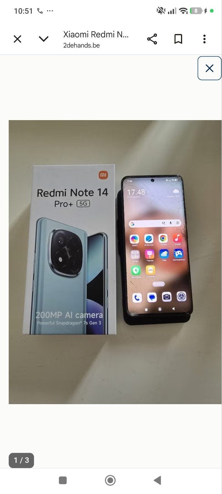 Xiaomi Redmi Note 14 Pro Plus 512GB Zwart – Met Doos & Bol.c, Telecommunicatie, Mobiele telefoons | Overige merken, Ophalen, Gebruikt