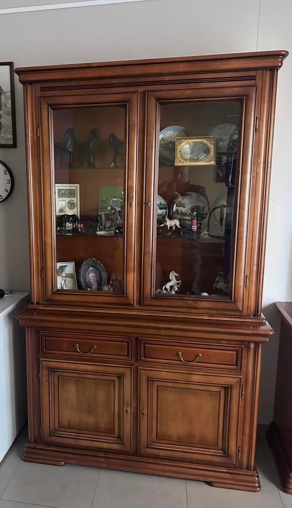1 Vitrine kast en 2 lage kasten, Huis en Inrichting, Ophalen, Zo goed als nieuw