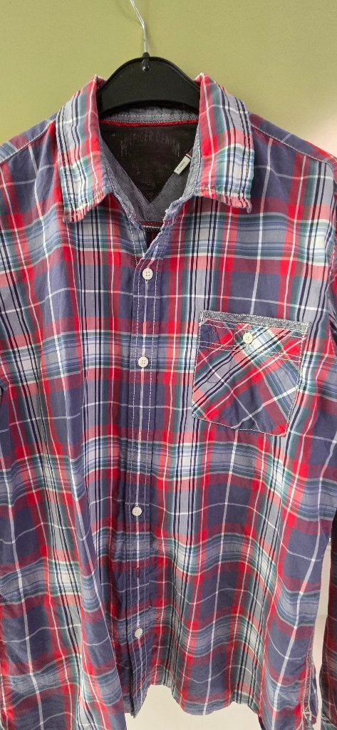 Chemise à carreaux Tommy Hilfiger XL, bon état, Tour de cou 43/44 (XL), Enlèvement ou Envoi, Comme neuf, Tommy hilfiger