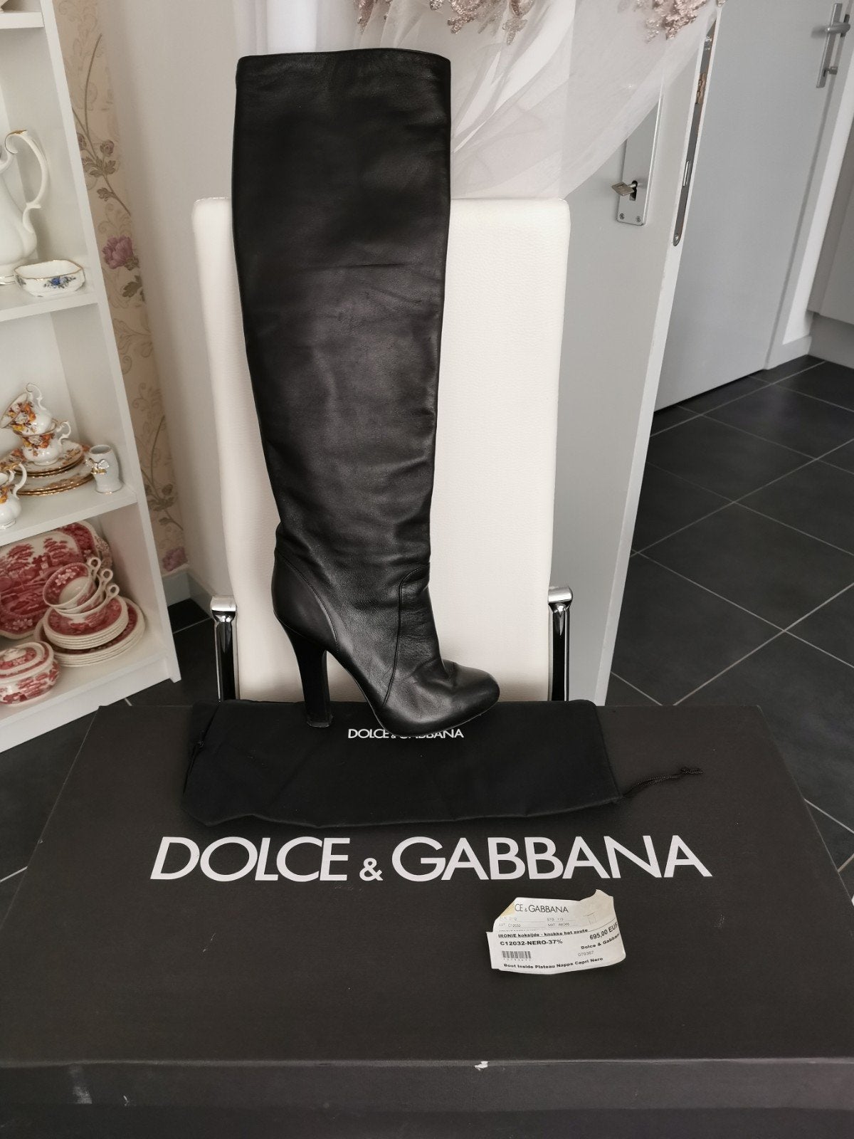 Laarzen D&G,zwarte kleur,37 maat., Kleding | Dames, Ophalen of Verzenden