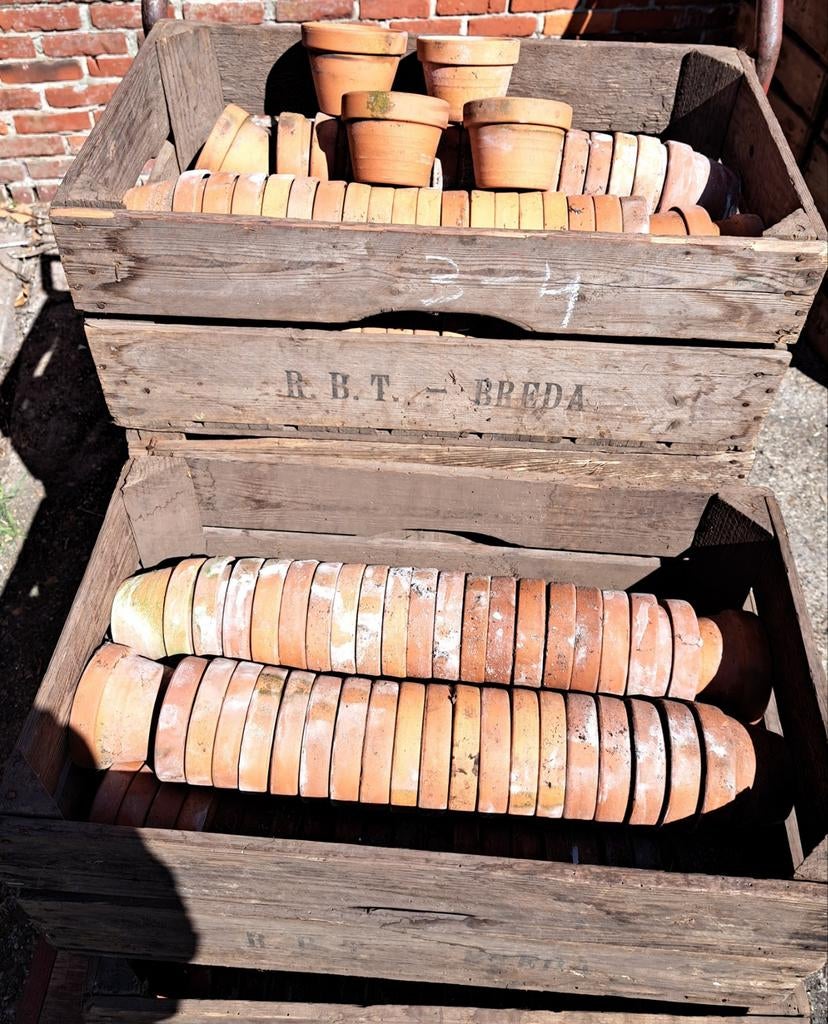 Potten potjes oude stenen potjes decoratie, Ophalen