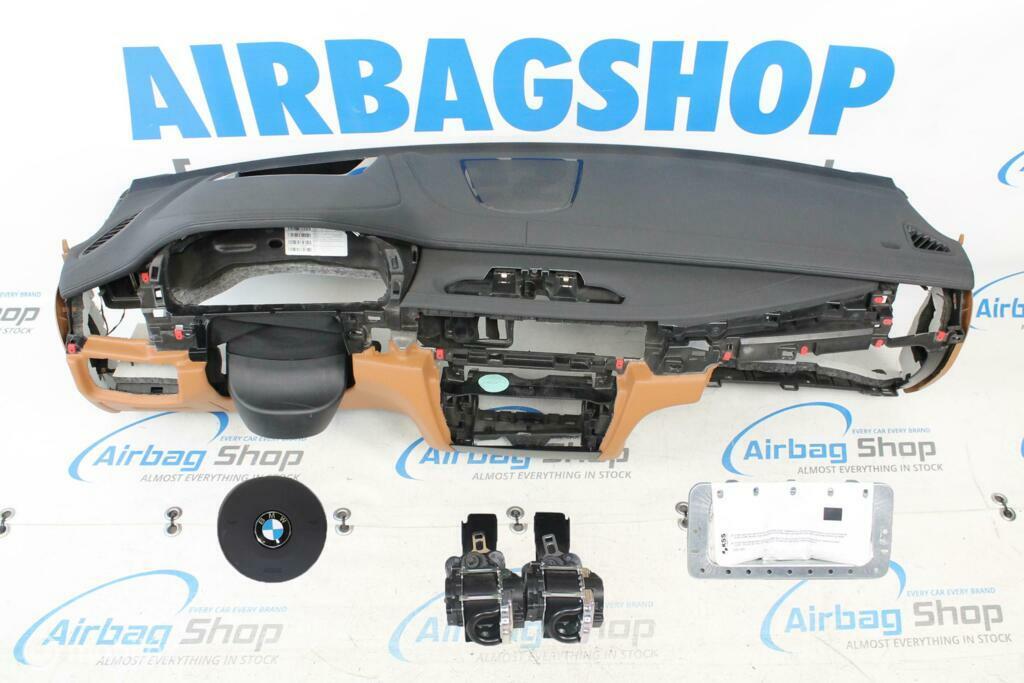 Airbag set Dashboard M zwart/cognac HUD stiksels BMW X5 F15, Auto-onderdelen, Gebruikt, Ophalen of Verzenden
