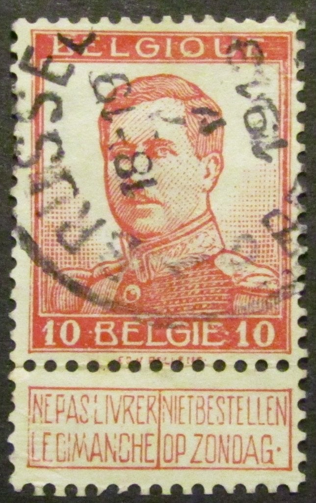 Estampillé de 10 cents Albert Ier du 12/1912, Enlèvement ou Envoi, Affranchi, Timbre-poste, Maison royale