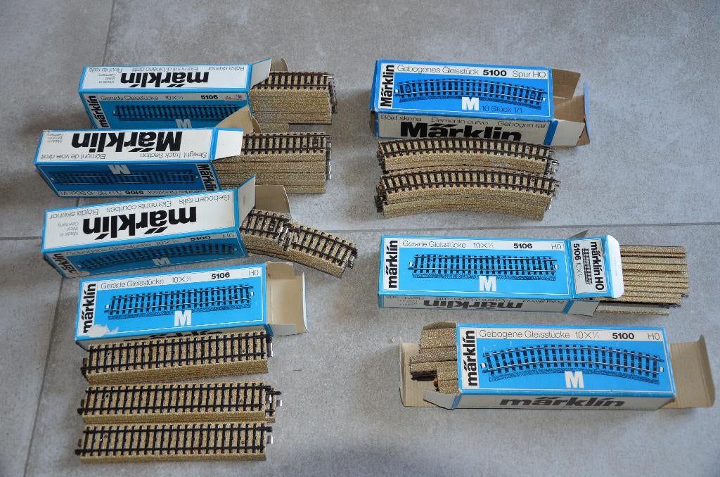 Marklin track M-partij 70 rails 5100/5106, Hobby en Vrije tijd, Modeltreinen | H0, Ophalen of Verzenden, Gebruikt, Rails