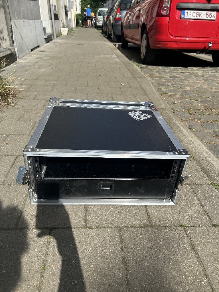 Flightcase 19" 2units + 1 unit drawer, Enlèvement, Utilisé, Autres instruments, Flight case