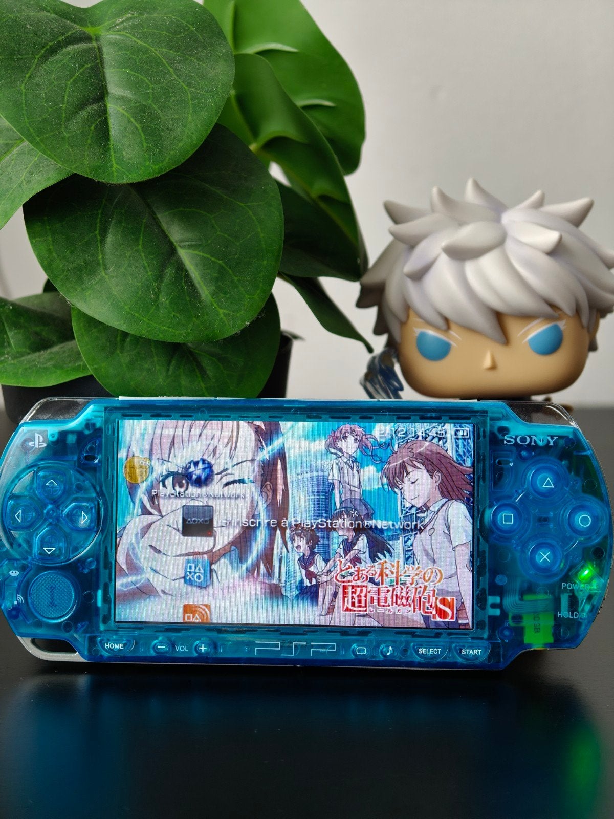 PSP 2000 64 GB custom, Enlèvement ou Envoi, Comme neuf, Bleu, PSP Slim