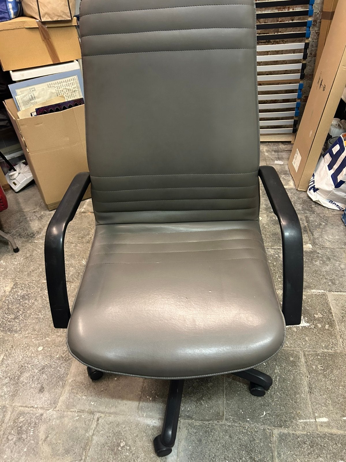 Fauteuil de direction DAUPHIN – grand dossier, Enlèvement, Utilisé, Gris