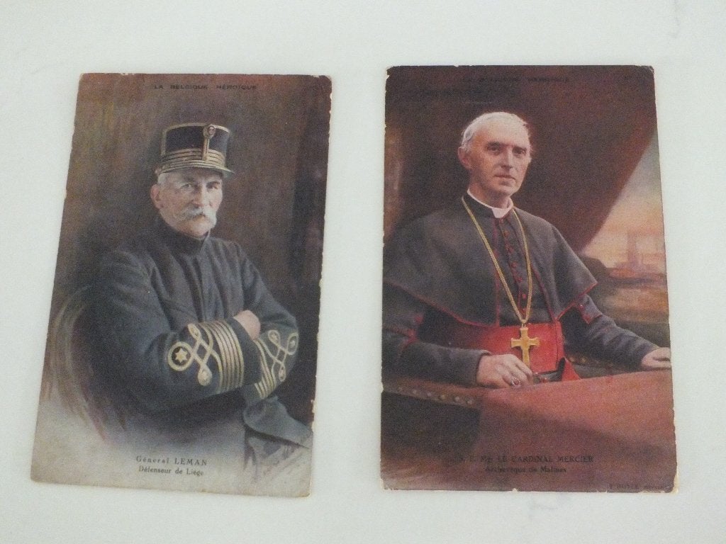 Cardinaal Mercier en Generaal Leman, Ophalen of Verzenden, Ongelopen, Brussel (Gewest)