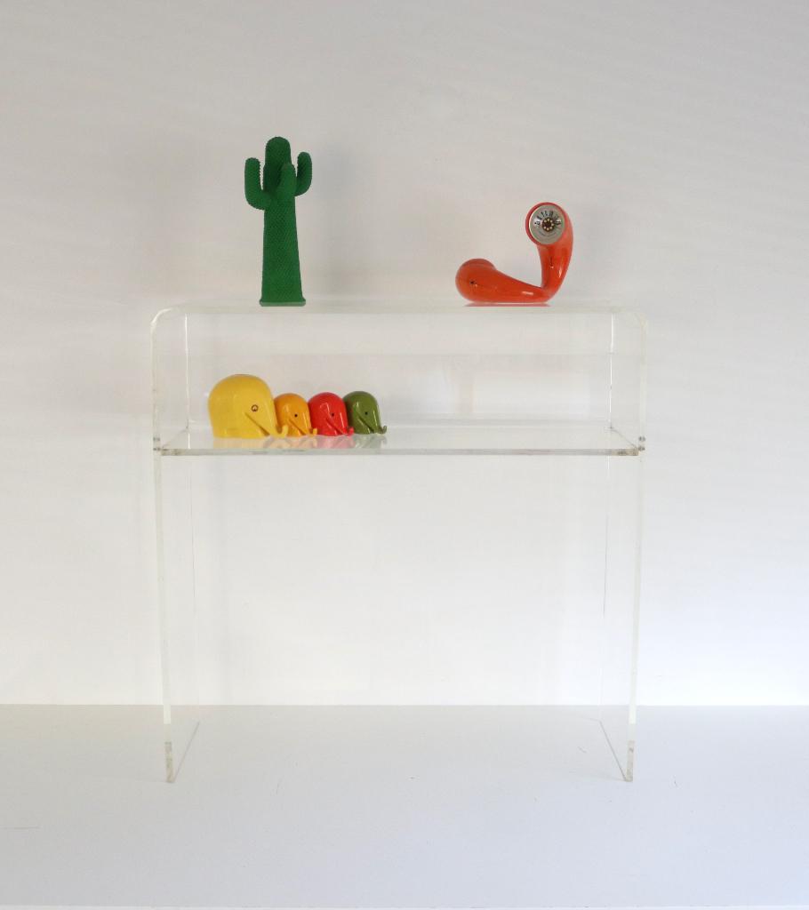 Vintage plexi sidetable - Lucide plexiglass bijzettafel, Ophalen