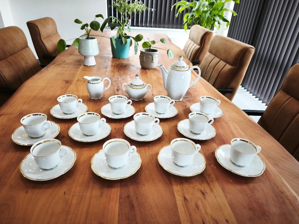 Porcelaine de Baudour Service Café 27 Pièces, Enlèvement