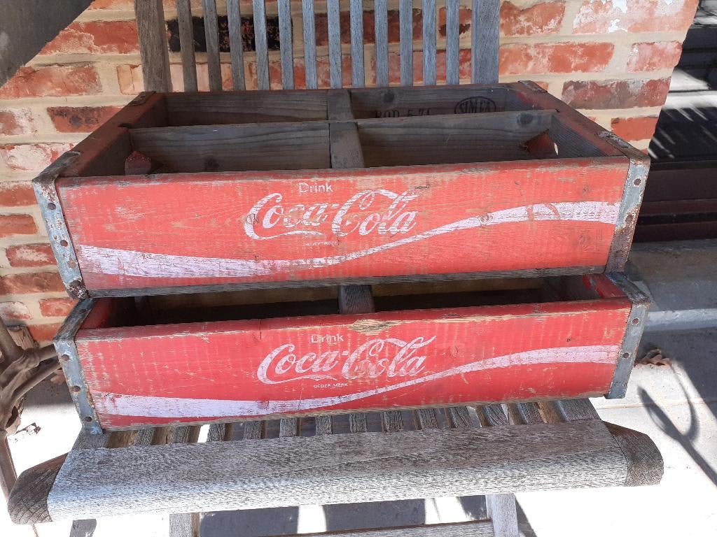2 oude houten coca cola bakken, Enlèvement ou Envoi, Utilisé