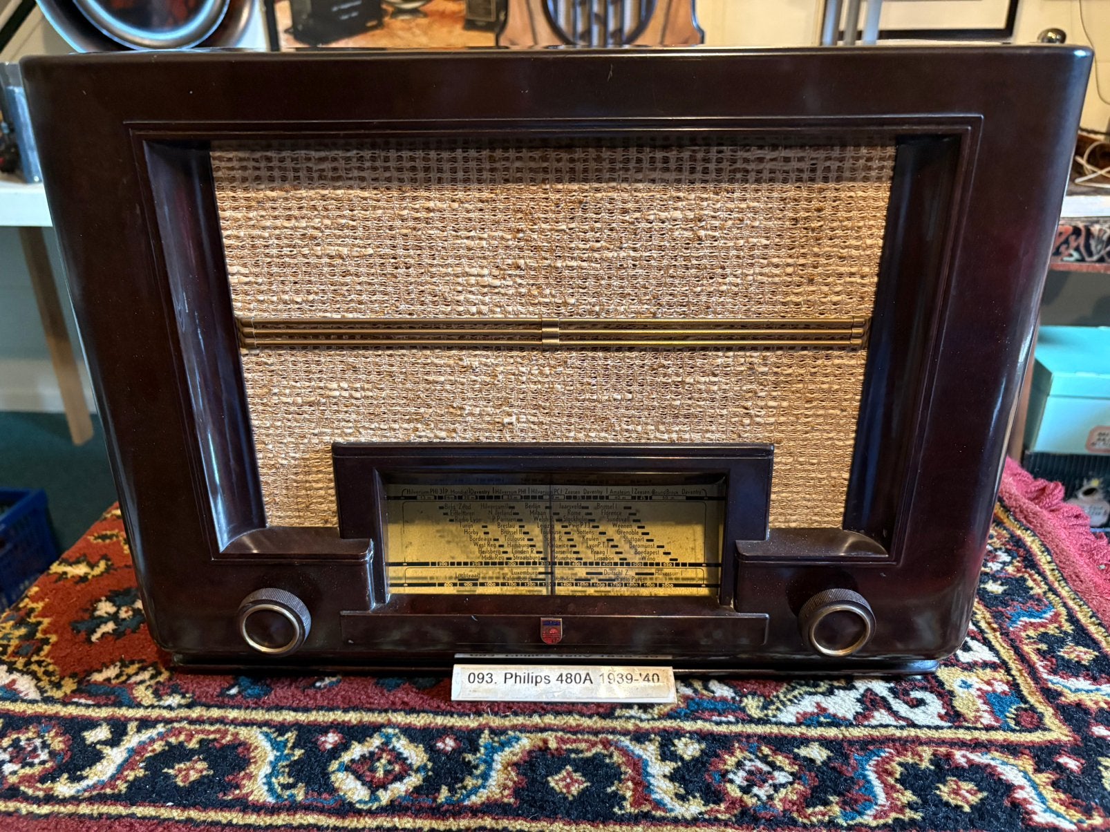 Radio Philips 480A (1939-1940) en bon état, Enlèvement ou Envoi