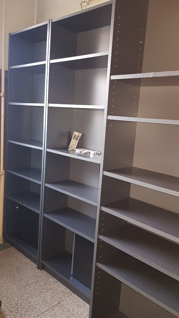 Ikea Billy - 4 kasten - Donkergrijs, Ophalen, Met plank(en), 200 cm of meer, 50 tot 100 cm