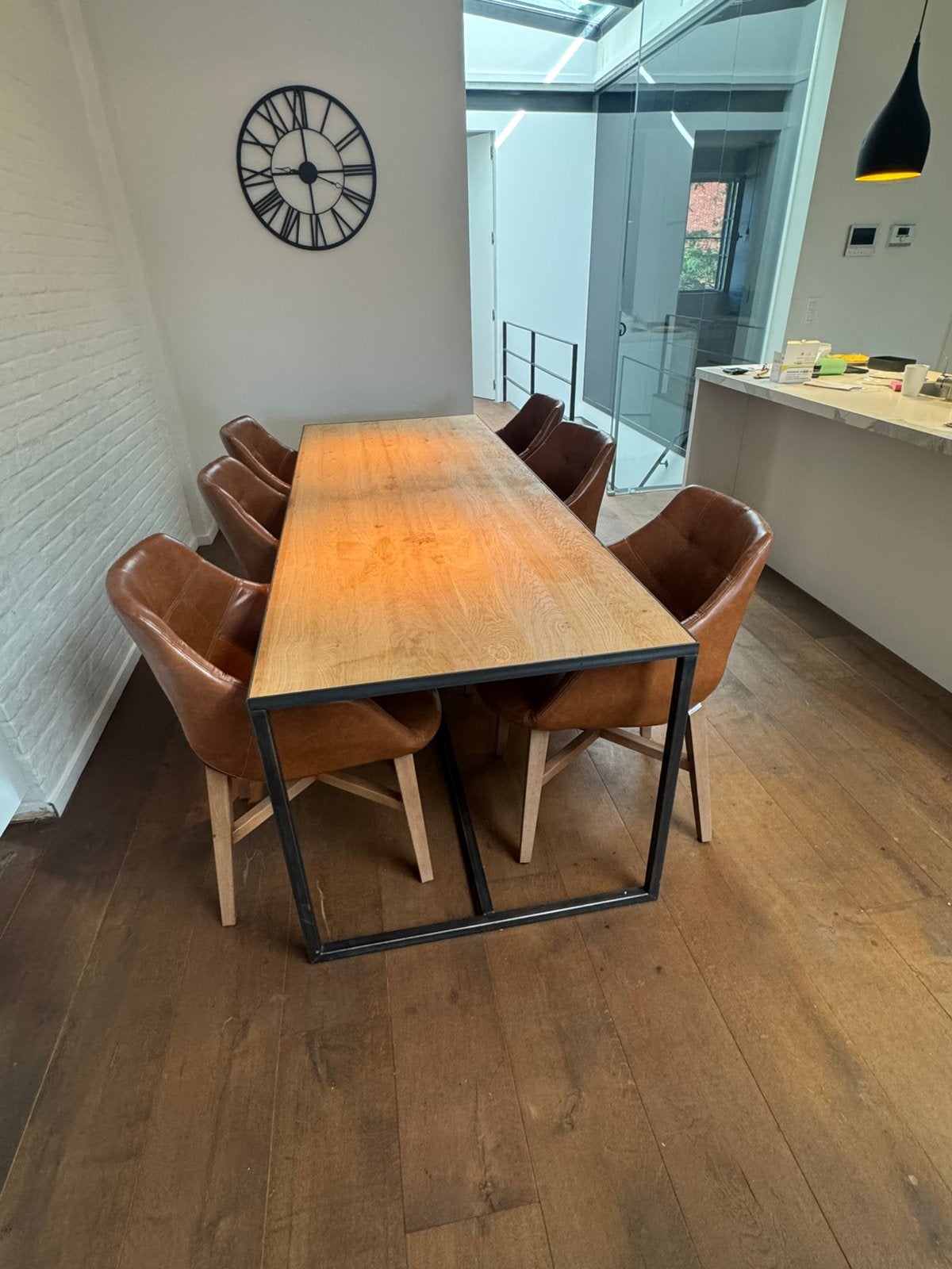 Eettafel 2m40 x 87cm, Ophalen, Zo goed als nieuw