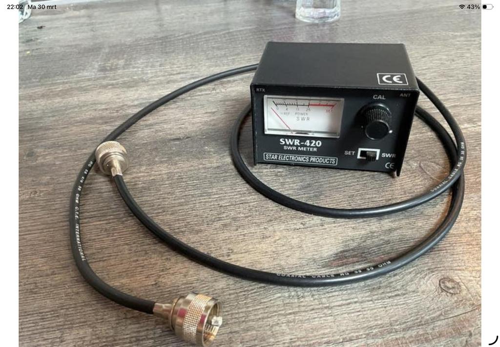 SWR 420  cb meter met 2 kabels, Enlèvement ou Envoi, Neuf