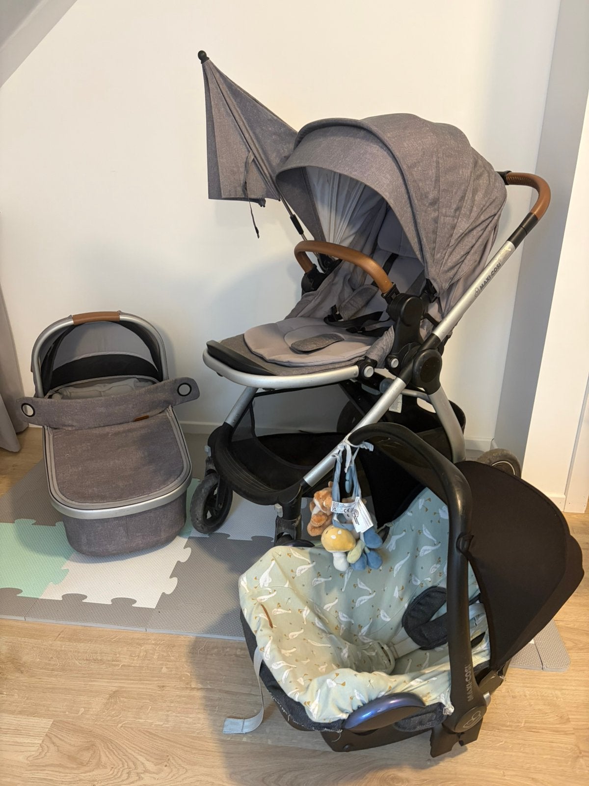 Kinderwagen + autostoel, Enfants & Bébés, Avec siège auto, Enlèvement, Utilisé, Poussette